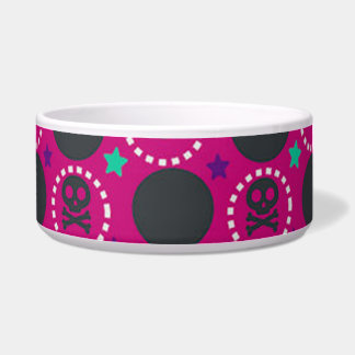 Écuelle Rétro motif de crâne de rose d'amusement