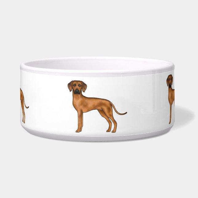 Écuelle Rhodesian Ridgeback Brown African Lion Dog Design (Devant)