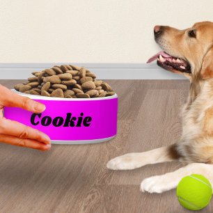 Écuelle Rose clair élégant moderne personnalisé chien anim