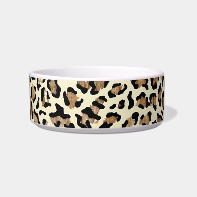 Écuelle Rose élégant de léopard chic (Devant)