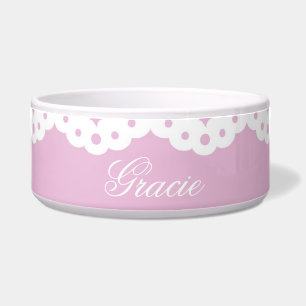 Écuelle Rose et dentelle personnalisés