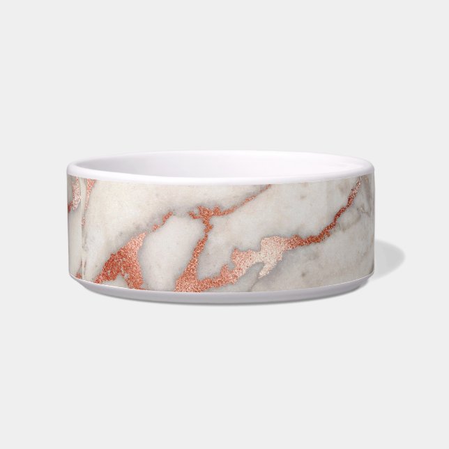 Écuelle Rose Gold Marble Pet Bowl (Devant)