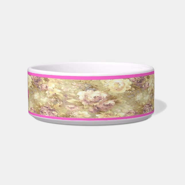 Écuelle Rose Personnalisé Garden Pet Bowl (Droite)