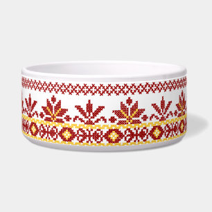 Écuelle Rouge croisé ukrainien de point de cuvette de