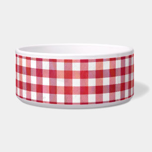 Écuelle Rouge et blanc À damiers plaid