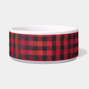 Écuelle Rouge et noir À damiers plaid