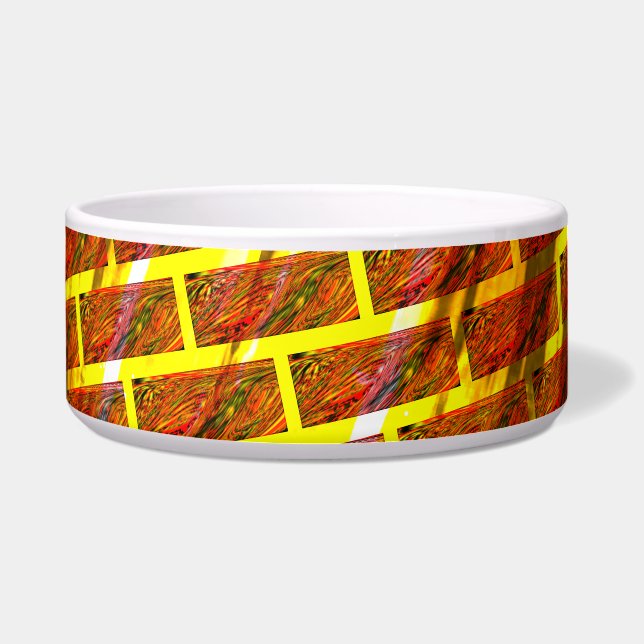 Écuelle Rouge taché, rayé, doré ou effet brique? (Devant)