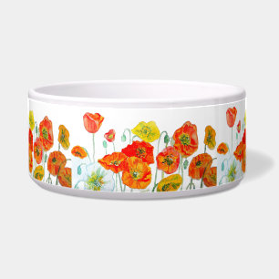 Écuelle Ruban de fleur de peinture à l'aquarelle orange ro