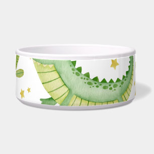 Écuelle Safari africain : Crocodile et palmiers aquarelles
