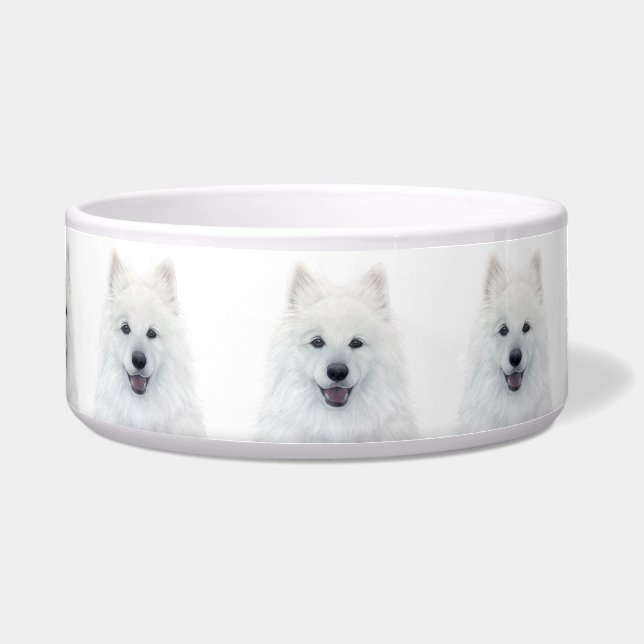 Écuelle Samoyed Dog Ceramic Pet Bowl par miart (Devant)