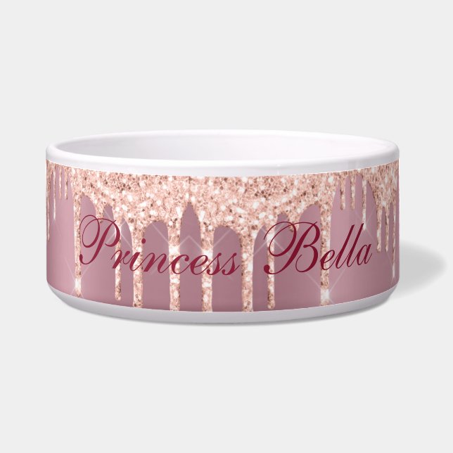 Écuelle Satin rose avec Parties scintillant roses Drivers  (Devant)