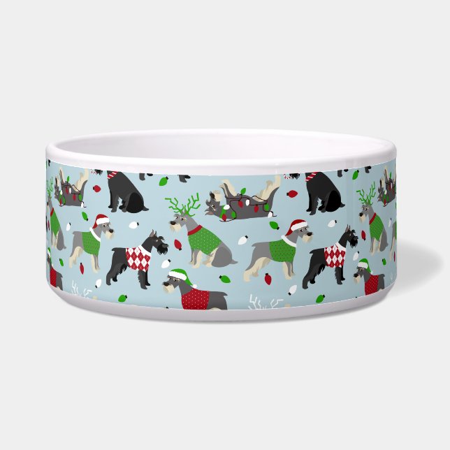 Écuelle Schnauzer de Noël (Devant)