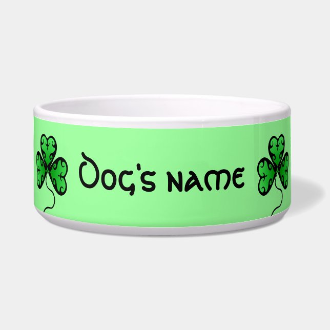 Écuelle Shamrocks verts vifs (Devant)