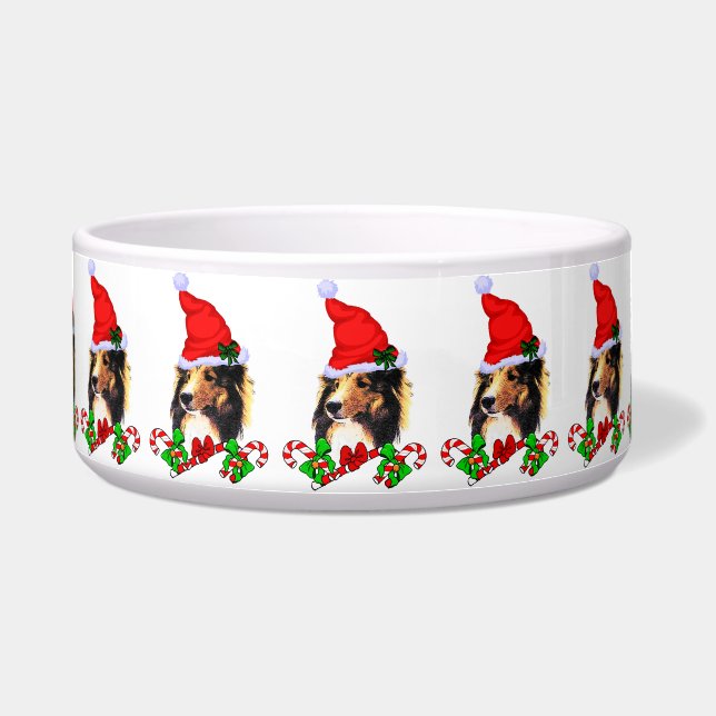 Écuelle Sheltie Christmas Joyeux Bowl (Devant)