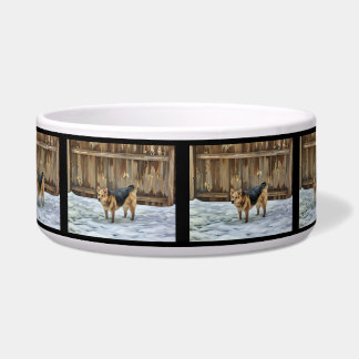 Écuelle Shepheard Allemand Dans La Neige Moyen Pet Bowl