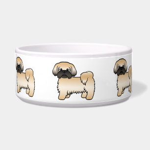 Écuelle Shih Tzu de dessin animé mignon doré avec un masqu