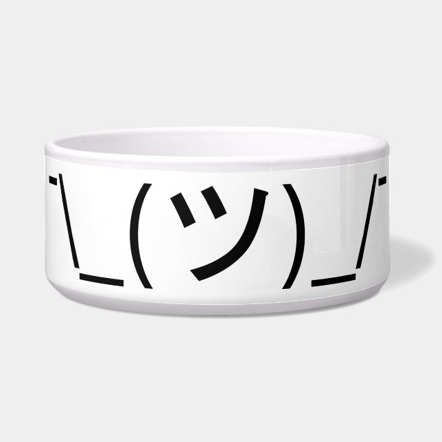 Écuelle Shrug Emoticon —\_(ツ)_/ Afficher le Kaomoji japona (Devant)