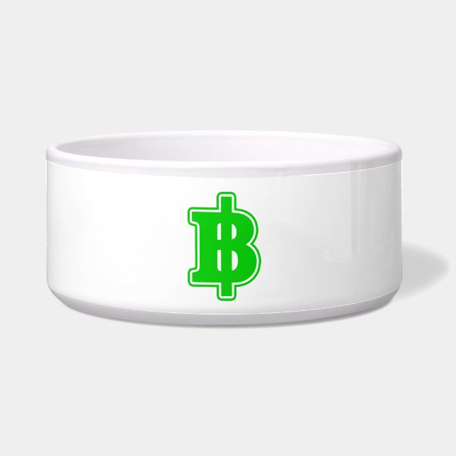 Écuelle SIGNE VERT BAHT ฿ devises thaïlandaises ฿ (Devant)