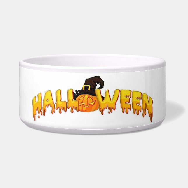 Écuelle Sorcière citrouille d'Halloween (Devant)