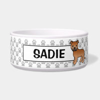 Staffordshire Bull Terrier Rouge Et Nom