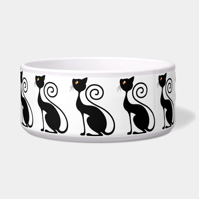 Écuelle Style Vintage Chat noir (Devant)