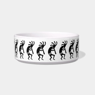 Écuelle Sud-ouest noir et blanc de Kokopelli