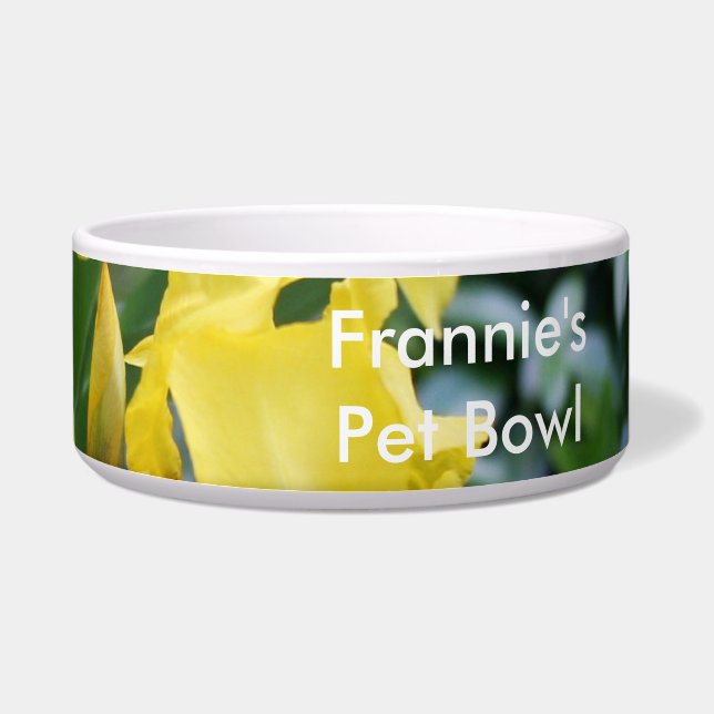 Écuelle Sunny Yellow Irises Floral PERSONNALISER Animal (Droite)