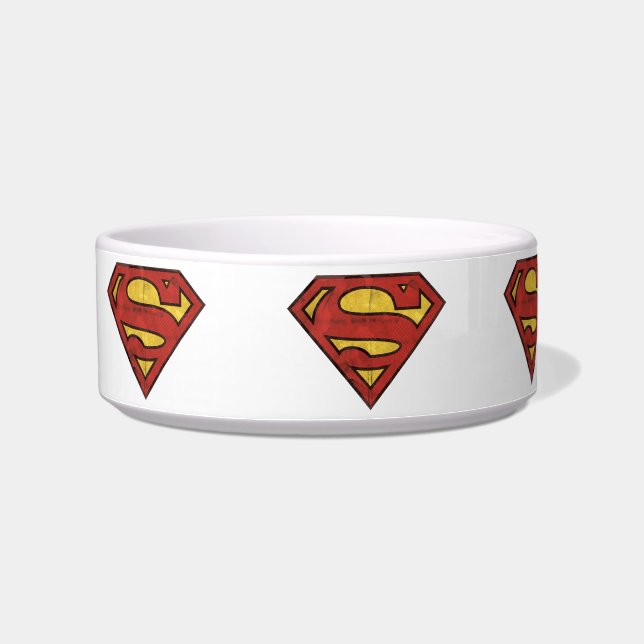 Écuelle Superman S-Shield | Logo Grunge Black Outline (Gauche)