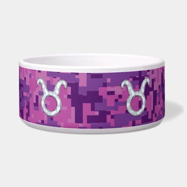 Écuelle Symbole Zodiaque de Pearl Taurus sur Camo numériqu (Devant)