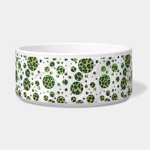 Écuelle Taches de polka Léopard Noir et Vert