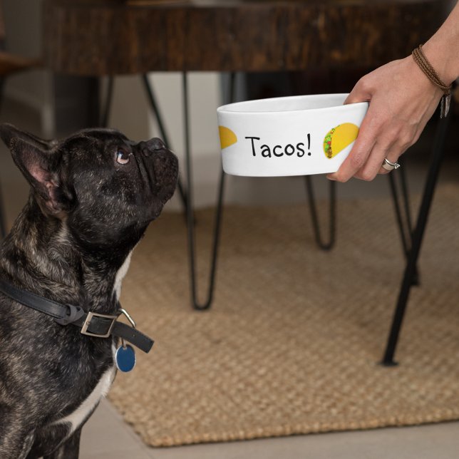 Écuelle Tacos Humour Drôle Chien Animal de compagnie (Créateur téléchargé)