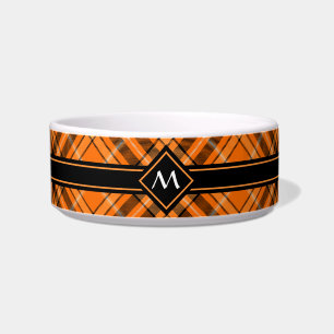 Écuelle Tartan orange d'Halloween