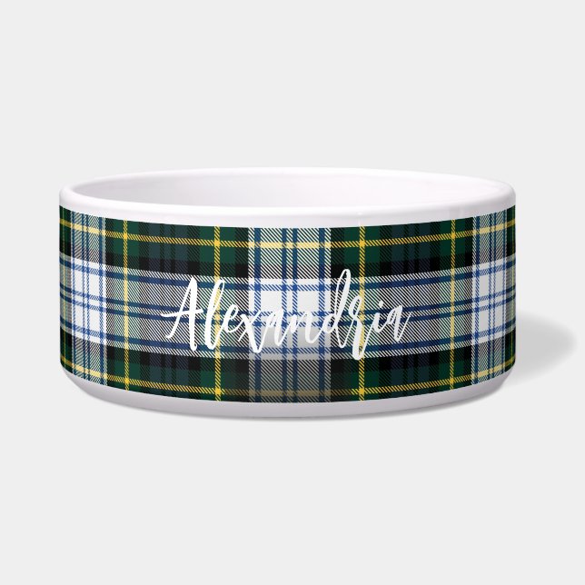 Écuelle Tartan Personnalisé Carreaux Clan Gordon Rustique (Devant)