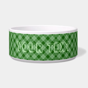 Écuelle Tartan Vert Et Blanc