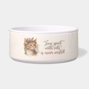 Écuelle Temps Passé Avec Des Chats Mignon Dessin Aquarelle