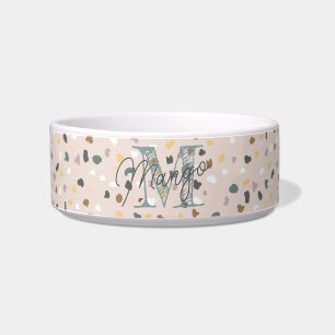Écuelle Terrazzo Monogram Pet personnalisé
