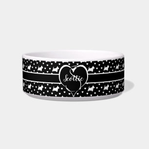 Écuelle Terriers écossais blancs (Chiens écossais) - Noir