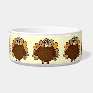 Écuelle Thanksgiving Turkey Pet Bowl