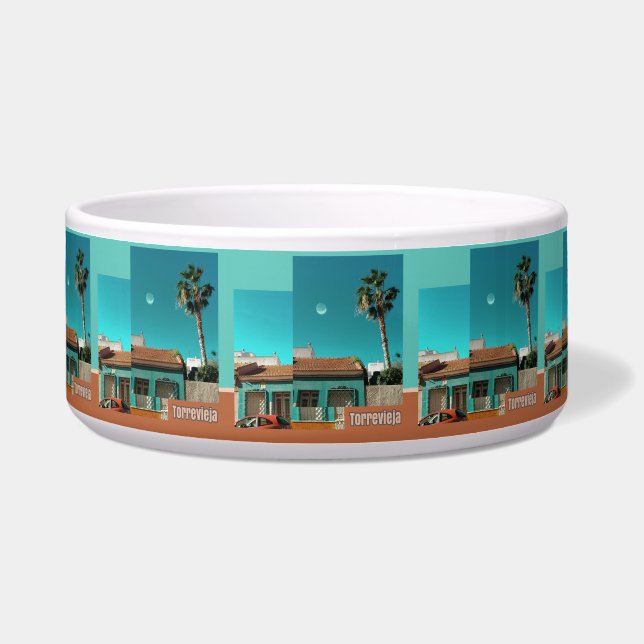 Écuelle Torrevieja en Orange et Turquoise (Devant)