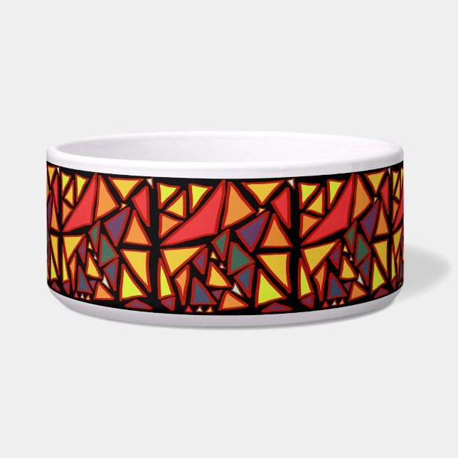 Écuelle Triangles Mosaic Géométrique Multicolore (Devant)
