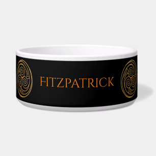 Écuelle Triple Celtic Knot Swirl Mandala Ceramic Pet Bowl