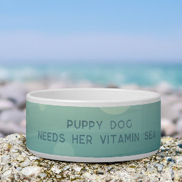 Écuelle Turquoise Aquarelle Merpup Vitamin Sea Dog Bowl