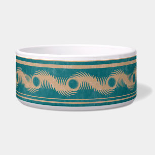 Écuelle Turquoise et Caramel Spiral Motif géométrique rayo