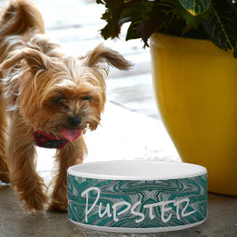 Écuelle Turquoise et gris Boho Chic Personnalisable Animau