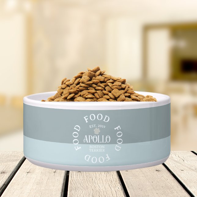 Écuelle Typographie de script arqué personnalisé Nom de l' (Customize this fun, custom dog bowl with your pet's name! )