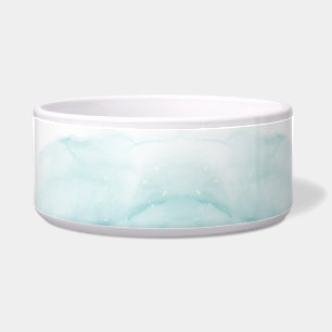 Écuelle Un bol en céramique avec une aquarelle aqua pastel