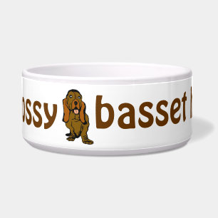 Écuelle Une cuvette autoritaire de chien de Basset Hound