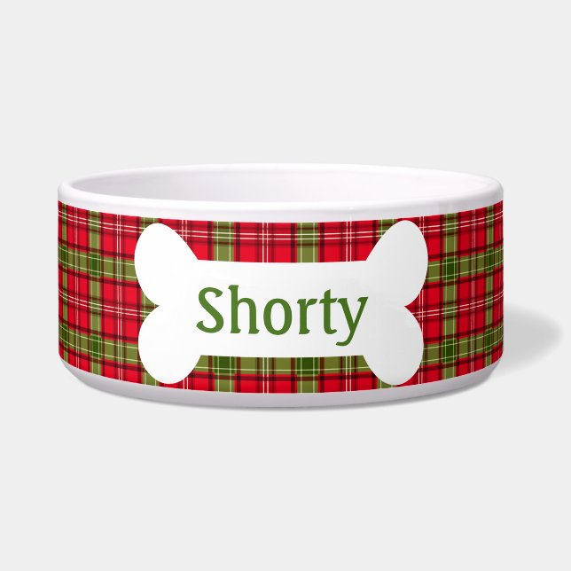 Écuelle Vacances Plaid Personnalisé Pet Bowl (Devant)