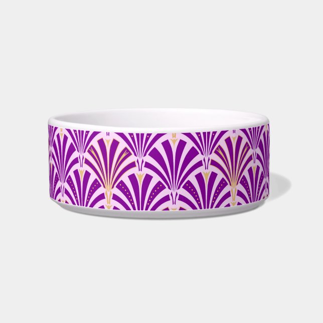 Écuelle Ventilateur Art Déco motif - violet et orchidée (Gauche)
