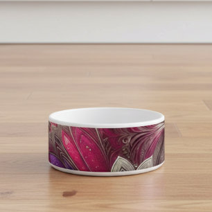 Écuelle Ventilateurs Art nouveau rose et argent